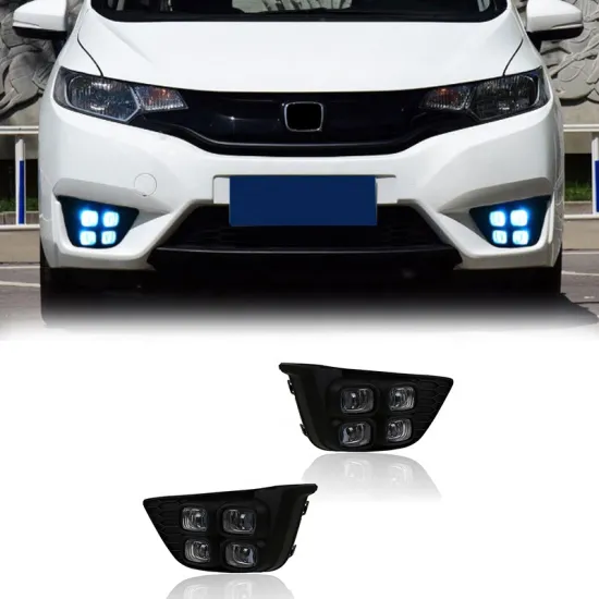 Gobison Turn Signal Fog Lamp LED Daytime Running Light for Honda Fit 2014-2016