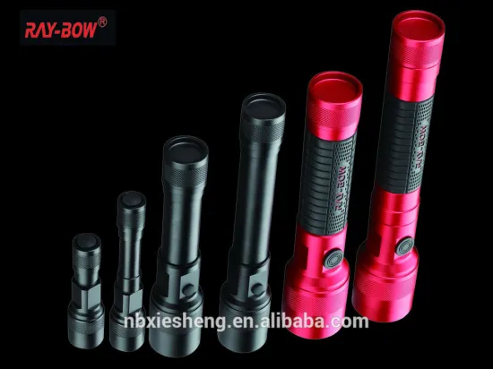 Multi-function tactical switch rubber coated barrel LED flashlight