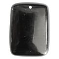 Black Onyx 30x40 mm Collier cuboïde Men Rectangle Pendant