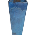 Wholesale Blue Square Glazed Terracotta Pot untuk tumbuhan