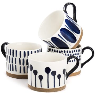Hand-Painted Porcelain Coffee Mugs - Perfect Gift for Holidays and Birthdays