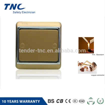 Electrical Equipmen Golden 250V Blank Socket Panle