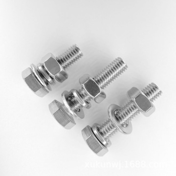 Stainless steel din933 hex bolt and nut washer