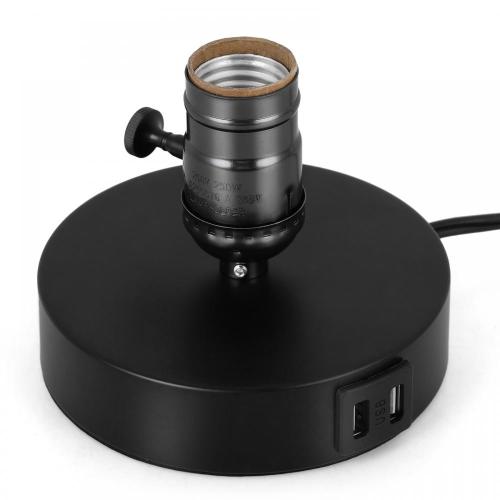 Base de la lámpara de mesa con 2 puerto USB