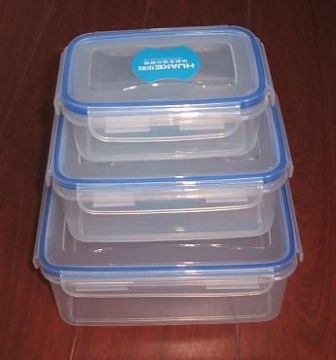 Custom Logo Non - Toxic Airtight Molded Plastic Food Storage Boxes With Lids 400ml 1600ml