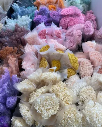 Wholesale Single Purple Hydrangea Preserved for Wedding Decoration