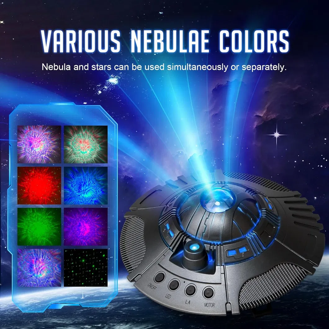 Proyector de universo Stargaze con lámpara de efecto de nebulosa giratoria de 360 ​​°