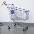 Carrinho de compras de supermercado asiático verde de zinco