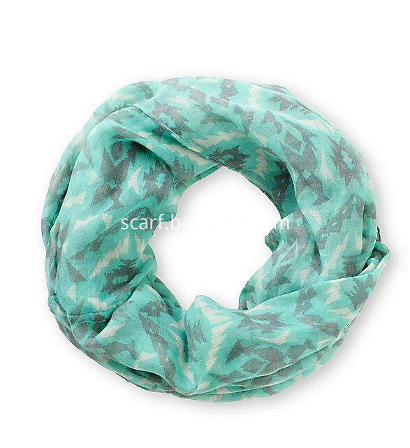 Empyre Mint Tribal Print Infinity Scarf