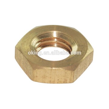 Brass hex thin nut