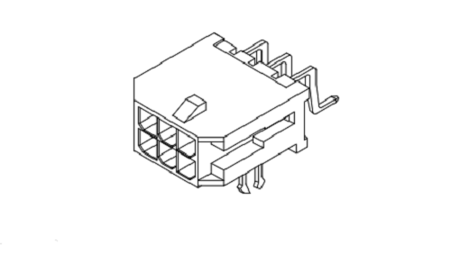 MX3.0mm SMT 90 ° với bộ nối tiếp nối nối đất AW3045SRD-2XNP