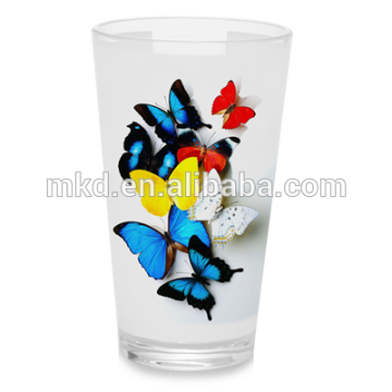 MEIKEDA 17oz sublimation clear glass coffee mug with High quality printing