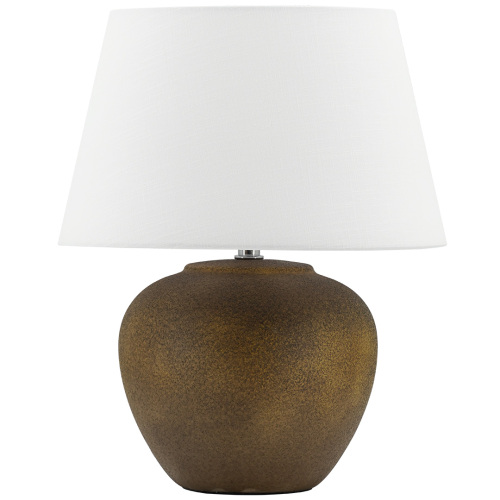 Moderno candeeiro de mesa em cerâmica de bronze escuro para interiores de casa