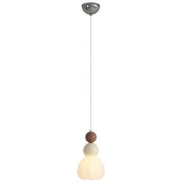 Nordic Modern LED Gourd Shape Glass Pendant Light for Bedroom