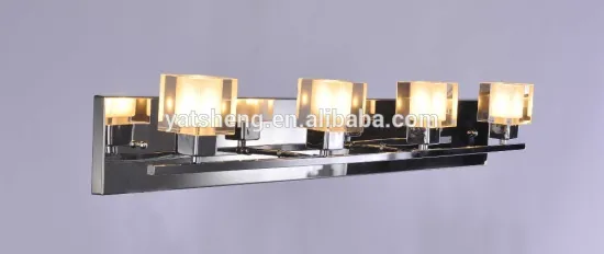 high quality glass lampshade satin nickle Vanity light
