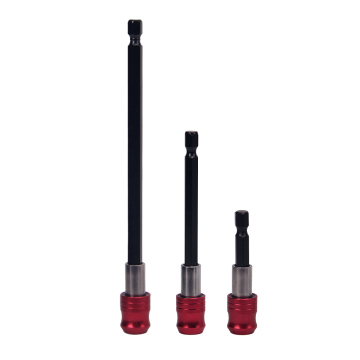 Penahan bit ekstensi obeng magnetik diatur untuk bor daya - 3pcs/set 1/4 "hex shank