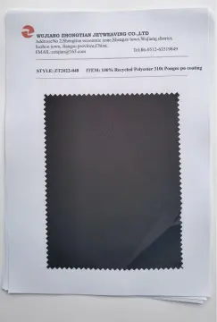 100% Recycled Polyester 310t Pongee pu coating