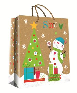 CHRISTMAS SERIES KRAFT GIFTBAG38-0