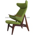 Silla con respaldo alto danés Arne Vodder buey