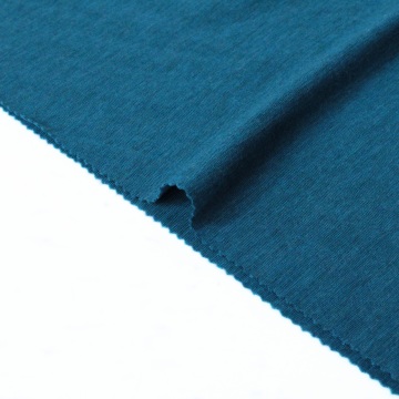 Elegant Teal 100% Wool Rib Knit Fabric