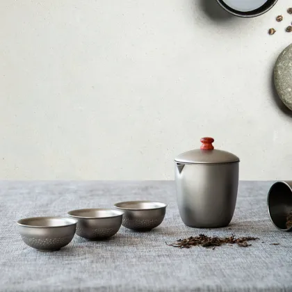 Single Pure Titanium Tea Cup