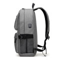 Young men fashion laptop business travel USB backpack