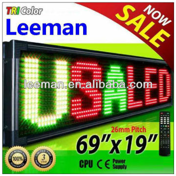 led taxi top advertising P10 amber color p10 red led panel