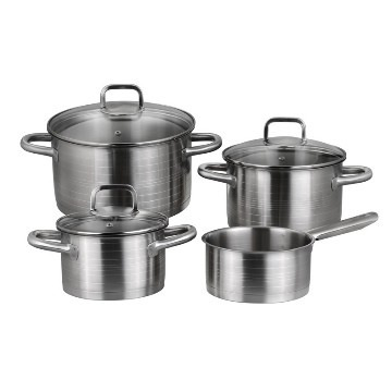 stainless steel dinner set with cutting groove