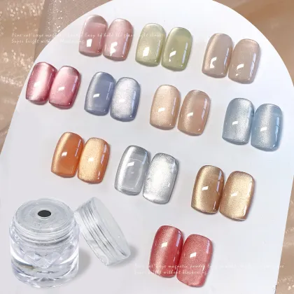 Wholesale Chameleon Pigment Holographic Powder - Porcelain White Acrylic Glitter Cat Eye Powder