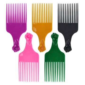 Özel süblimasyon plastik geniş diş afro tarağı için güzellik salonu