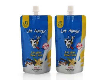 Yogurt doypack stand up pouch with spout