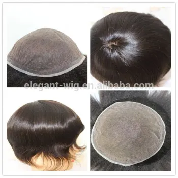 Elegant-wig bleached knots human hair toupee, women toupee with clip high quality