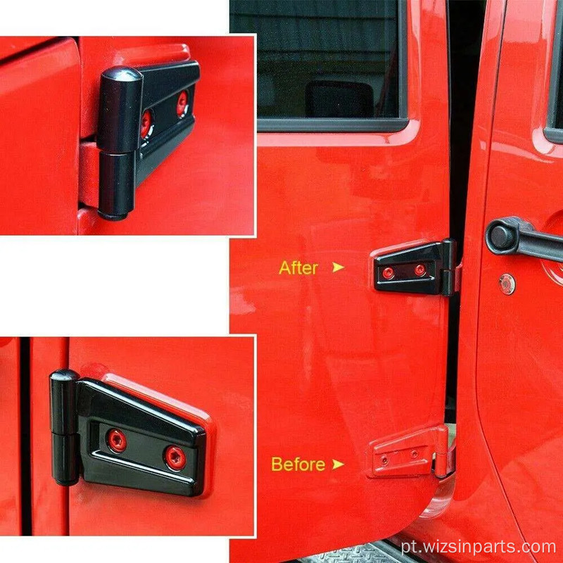 Tampa da dobradiça da porta para 07-18 Jeep Wrangler JK