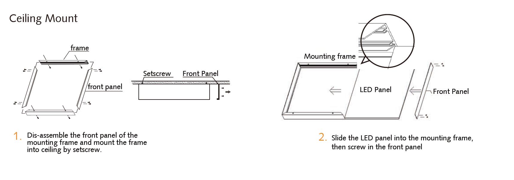 UL LED Flat Panel Light 