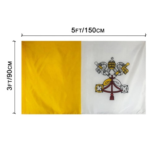 polyester custom marking 3x5 vatican flag printing