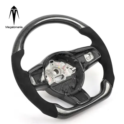 Car Steering Wheel Real Carbon Fiber for Jaguar XF F-type F-pace E Pace XE Steering Wheel Durable Support Customizable Color