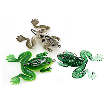 Kunstmatige PVC Topwater zachte aas wobblers voor snoek - 3,5 cm en 6 cm kikkers zachte vissen lokt kunstaas