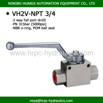 Vh2v 2 Way Npt Female Thread Full Port Ball Valves Manufacturers For Hydraulic Fluid 