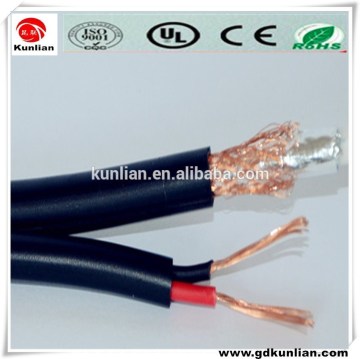 RG59 siamese cable with 2C/18awg power wire,Siamese cable with power cable
