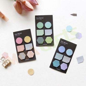 Minimalist Pastel Custom Shaped Mini Sticky Note Dashboard Set