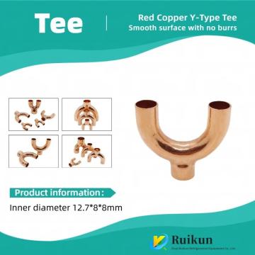 Insert Type Copper Y-Tee Pipe Connector