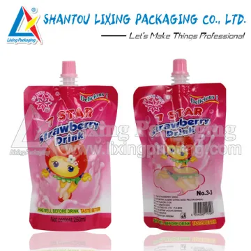 Pink drinks spout pouch