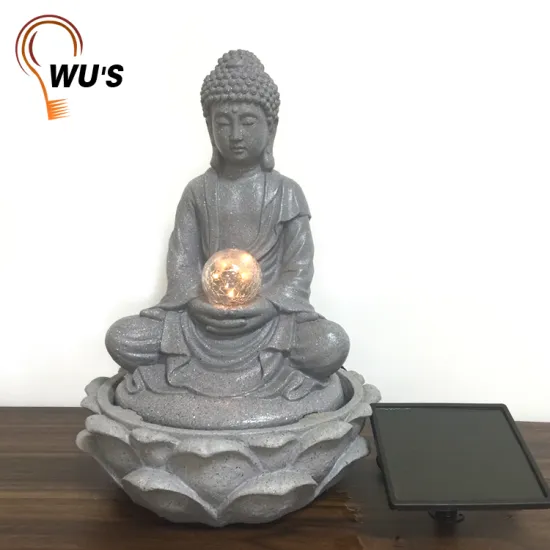 Custom fine appearance resin plastic solar decorative garden water fountain