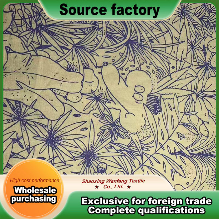 Zoo Desenli Pamuk Poplin Tote Çanta