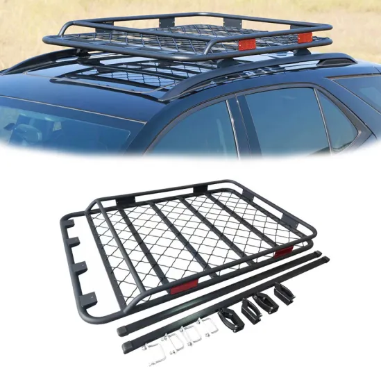 4X4 Car Roof Rack with LED Light for Wrangler JK JKU JL Gladiator