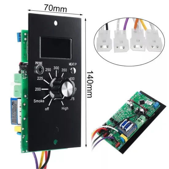 High End Digital Thermostat Pellet Grill Control Board with Rtd Probe, No WiFi - Customized Accepted