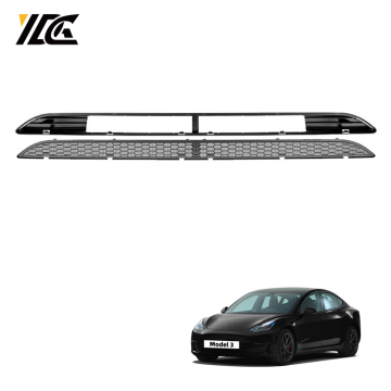 Matte Black ABS Front Mesh Grille with Insect Repellent Net for Tesla Model 3