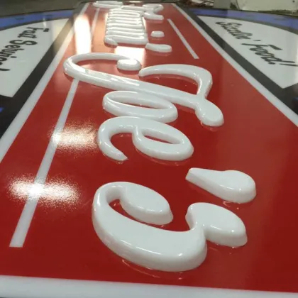 Metal Light Up Letters Raised Lettering