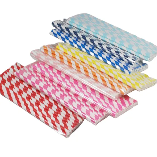 Customized eco friendly dispostable paper drinking traw