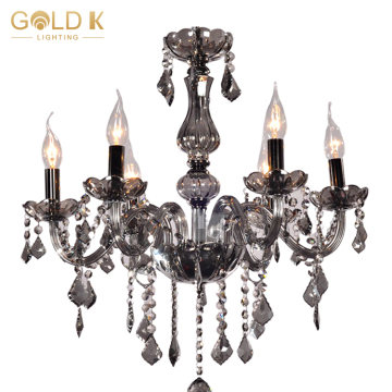 Chandelier en cristal Zhongshan Gold K9 pour les salons de luxe modernes